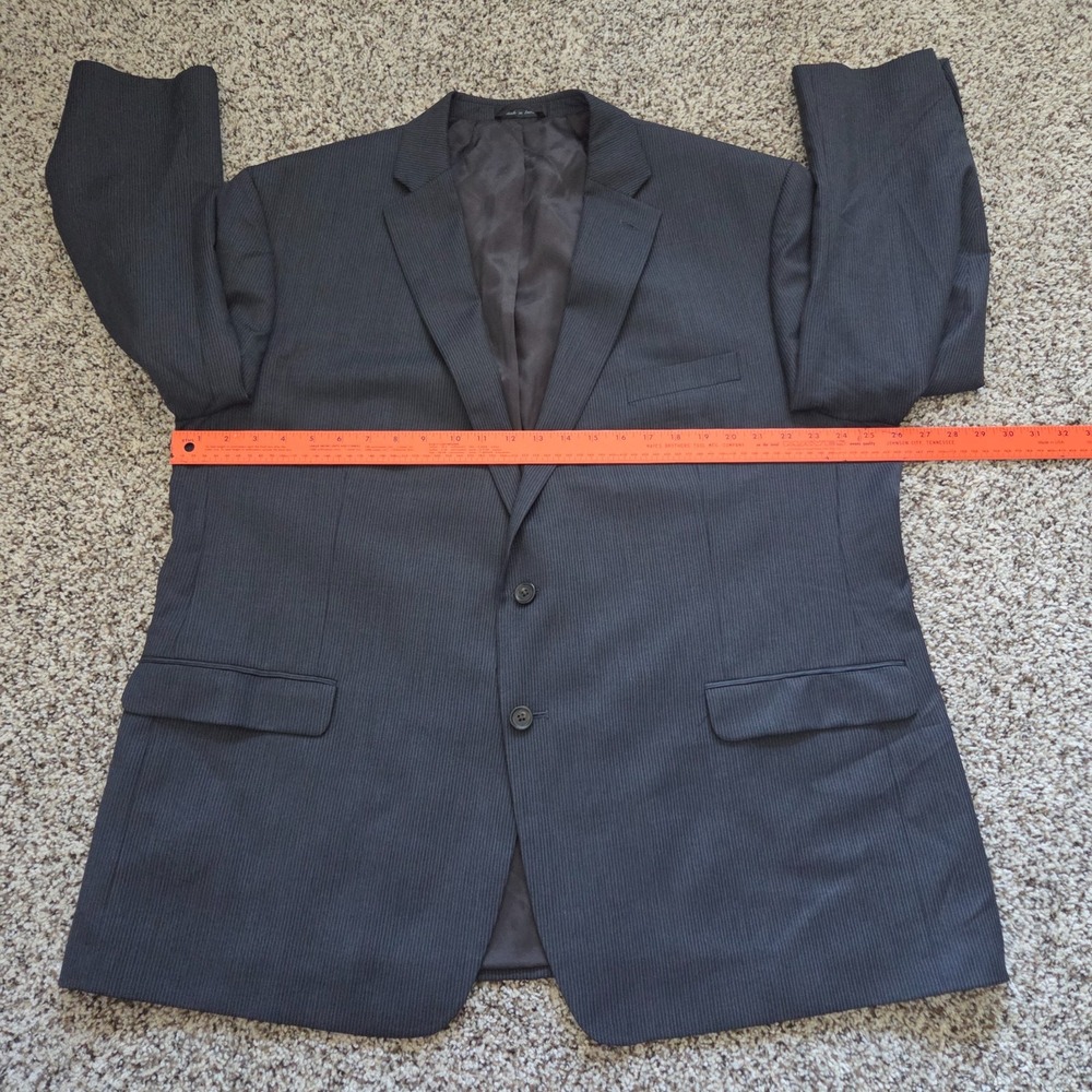 Lauren Ralph Lauren Men's Black Pinstripe Wool Blazer Size 52R Office Jacket - Picture 4 of 8